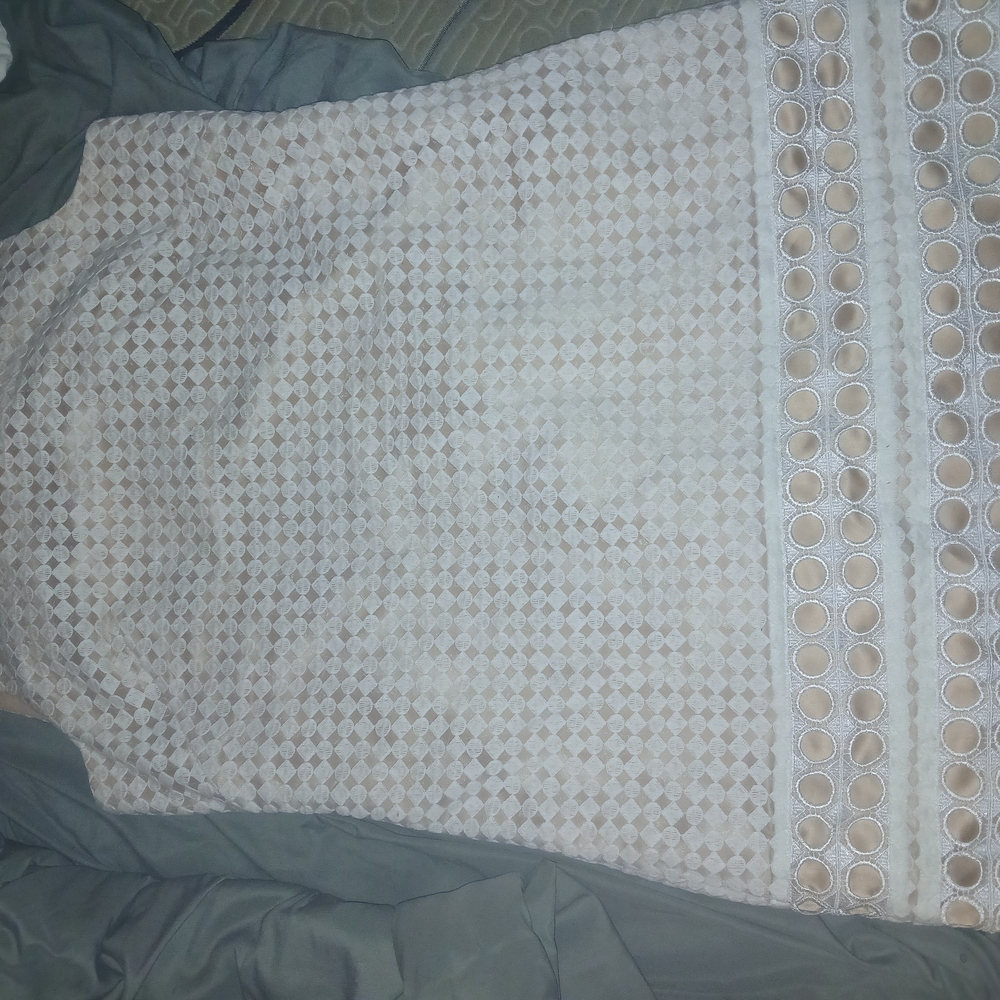 Elegant Cream Patterned Dress